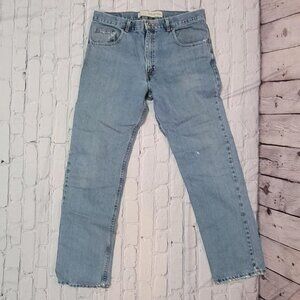 Vintage Arizona Original Light Wash Blue Jeans 36w x 34l Well Worn and Blemished